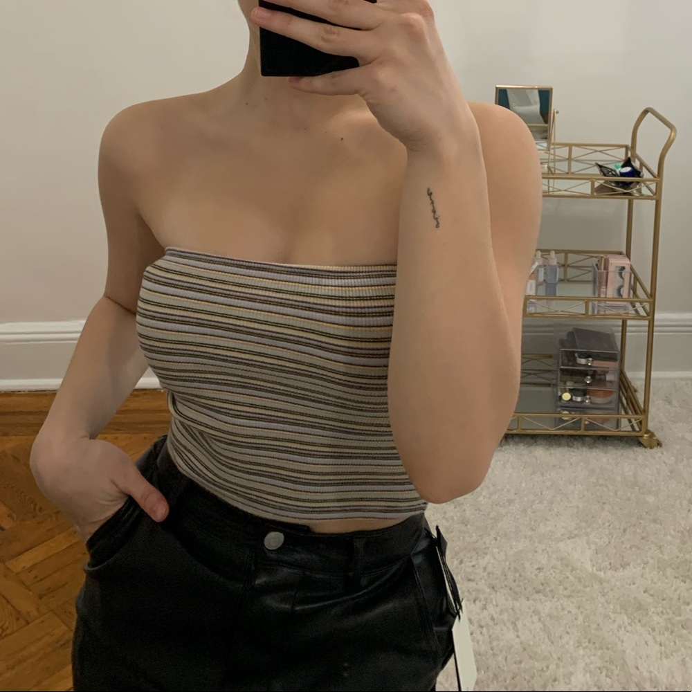 Striped Brandy Melville Tube Top